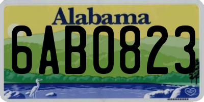 AL license plate 6AB0823
