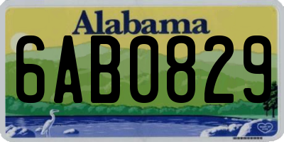 AL license plate 6AB0829