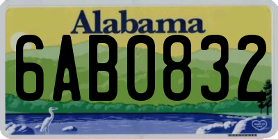 AL license plate 6AB0832