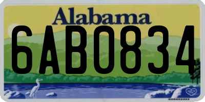 AL license plate 6AB0834