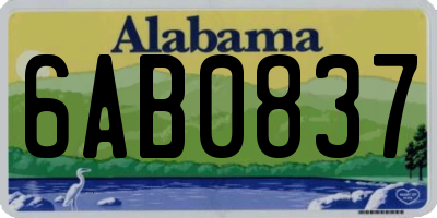 AL license plate 6AB0837