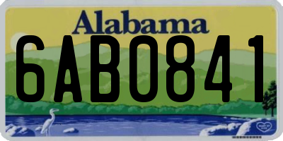 AL license plate 6AB0841