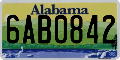 AL license plate 6AB0842