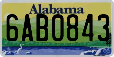 AL license plate 6AB0843