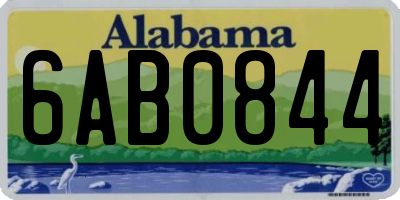 AL license plate 6AB0844