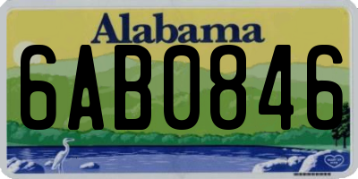 AL license plate 6AB0846