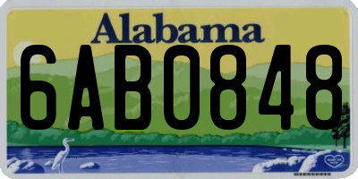AL license plate 6AB0848