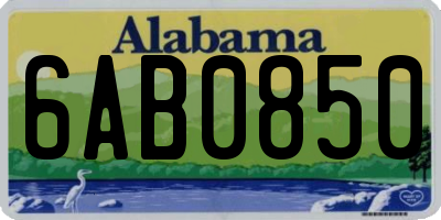 AL license plate 6AB0850