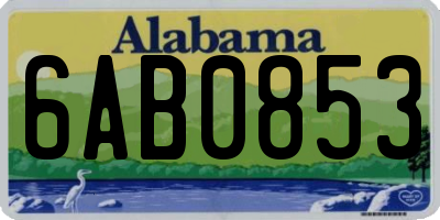 AL license plate 6AB0853