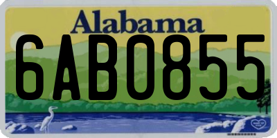 AL license plate 6AB0855