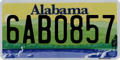 AL license plate 6AB0857
