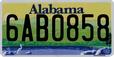 AL license plate 6AB0858