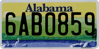 AL license plate 6AB0859