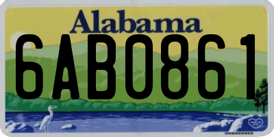 AL license plate 6AB0861