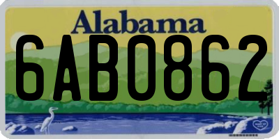 AL license plate 6AB0862
