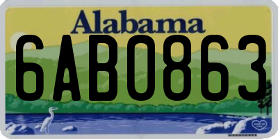 AL license plate 6AB0863