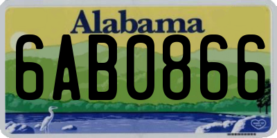 AL license plate 6AB0866