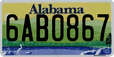 AL license plate 6AB0867