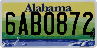 AL license plate 6AB0872