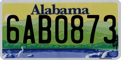 AL license plate 6AB0873
