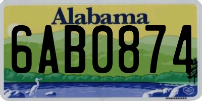 AL license plate 6AB0874