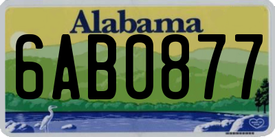 AL license plate 6AB0877