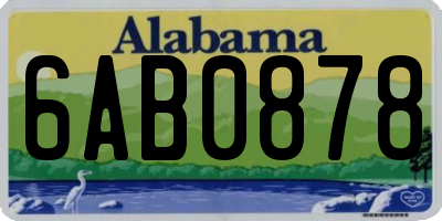 AL license plate 6AB0878