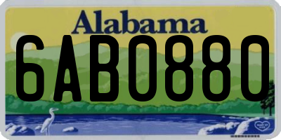 AL license plate 6AB0880
