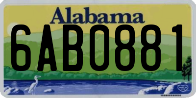 AL license plate 6AB0881