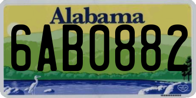 AL license plate 6AB0882