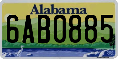 AL license plate 6AB0885