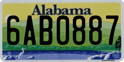 AL license plate 6AB0887