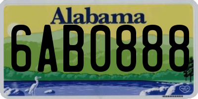 AL license plate 6AB0888