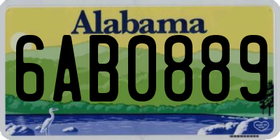 AL license plate 6AB0889