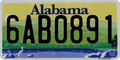 AL license plate 6AB0891