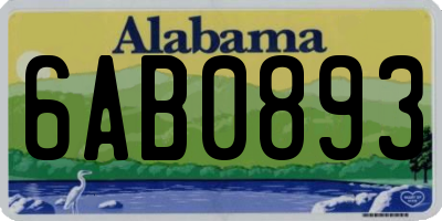 AL license plate 6AB0893