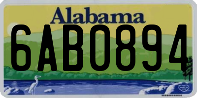 AL license plate 6AB0894