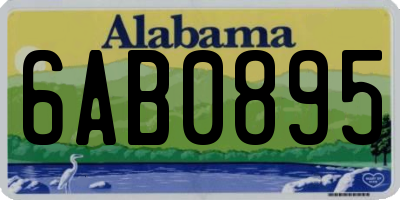 AL license plate 6AB0895