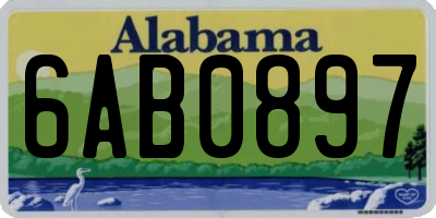 AL license plate 6AB0897