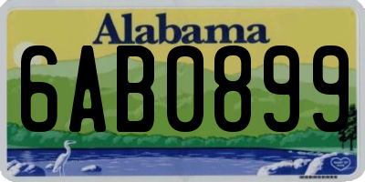 AL license plate 6AB0899