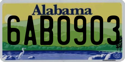 AL license plate 6AB0903