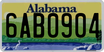 AL license plate 6AB0904