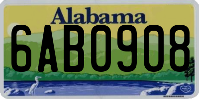 AL license plate 6AB0908