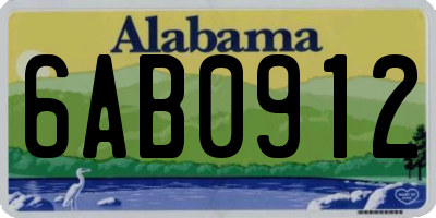 AL license plate 6AB0912