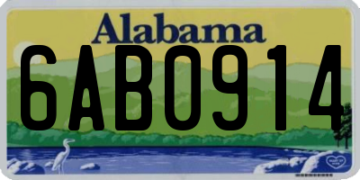 AL license plate 6AB0914