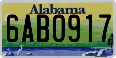 AL license plate 6AB0917