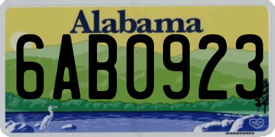 AL license plate 6AB0923