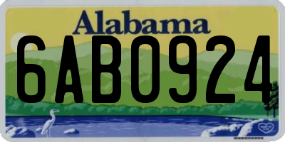 AL license plate 6AB0924