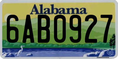 AL license plate 6AB0927