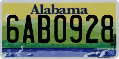 AL license plate 6AB0928
